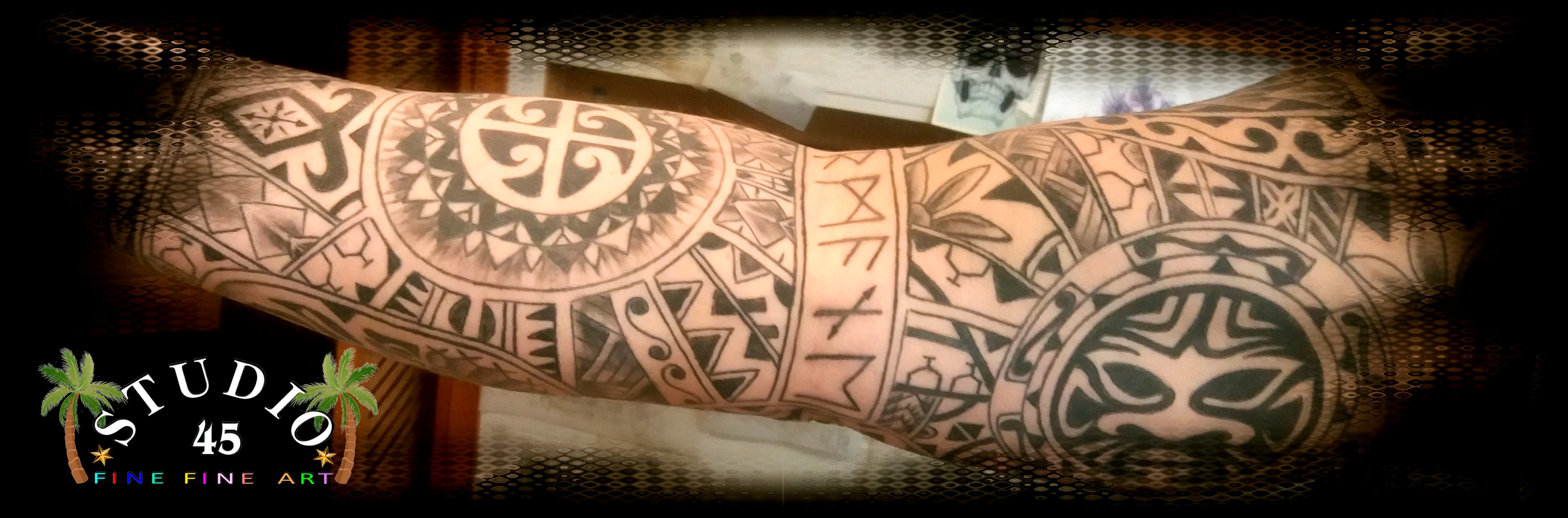 Maori Arm Komplett Innenseite Tattoo Blackwork Recklinghausen STUDIO 45